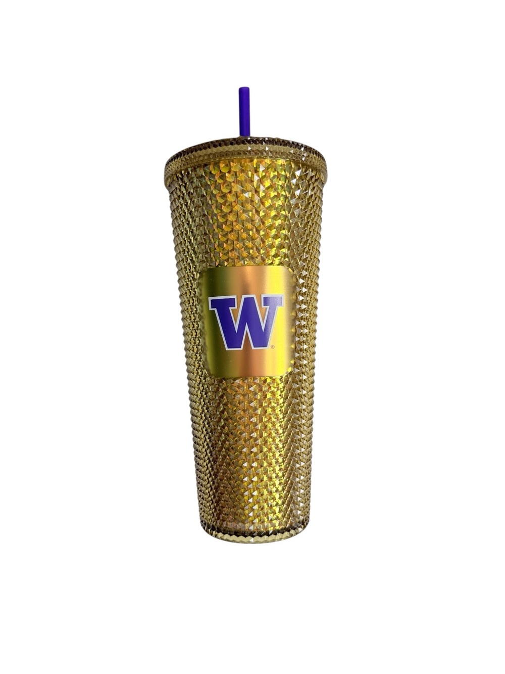 Starbucks University of Washington Gold Studded Venti Cold Cup Tumbler NEW!